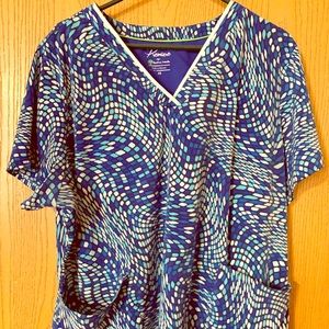 EUC Premiere by healing hands 3XL blue scrub top